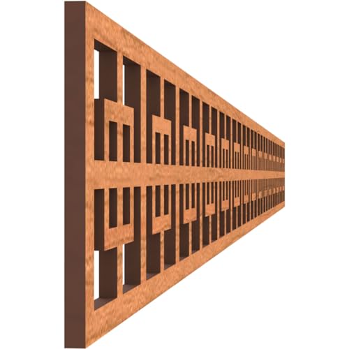 46 3/8"W x 4"H x 1/4"T Cambridge Fretwork Moulding, Cherry - color: Cherry, size: 4-in. H x 0.25-in. T