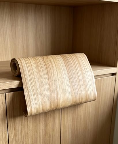 Self Adhesive Thicker Wood Grain Shelf Liner Cabinets Countertop Table Desk Furniture Removable Wall Paper for Kitchen Bathroom Cabinets Table Furniture Decor 15.7x117 Inches - size: 15.7"W x 117"L