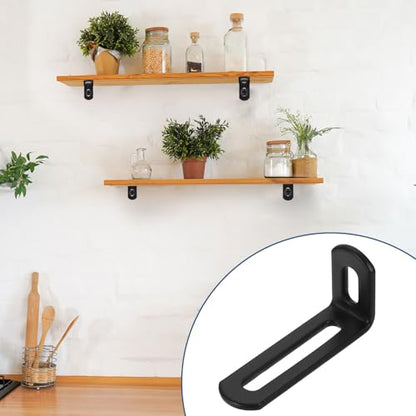 uxcell 8 Pcs Adjustable Right Angle Brackets 2.6"x1.2"x0.7" Black - color: Black, size: 2.6"x1.2"x0.7"