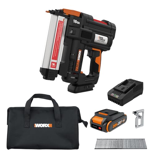 WORX Cordless Brad Nailer, 20V 18GA Nail Gun, WX842L - style: Classic