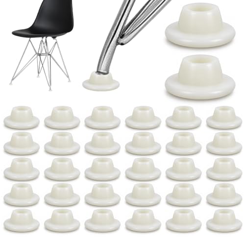 32 Pack 7/16 Inch White Nylon Chair Glides - color: White