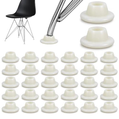 32 Pack 7/16 Inch White Nylon Chair Glides - color: White