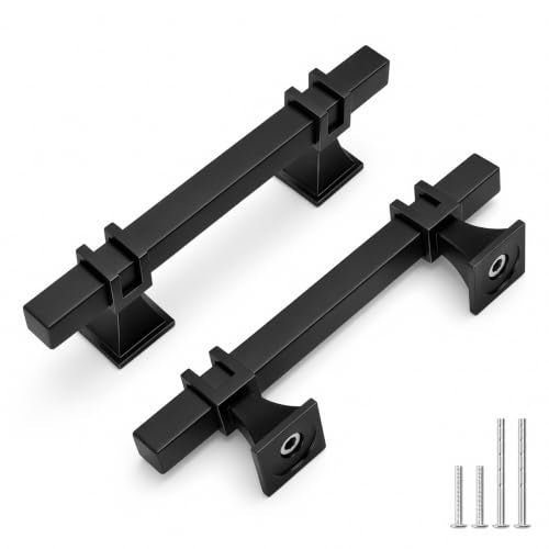 Goldenwarm Black Cabinet Pulls 3 Inch Matte Black Cabinet Pulls 10 Pack - color: Black, size: 3 Inch Hole Centers