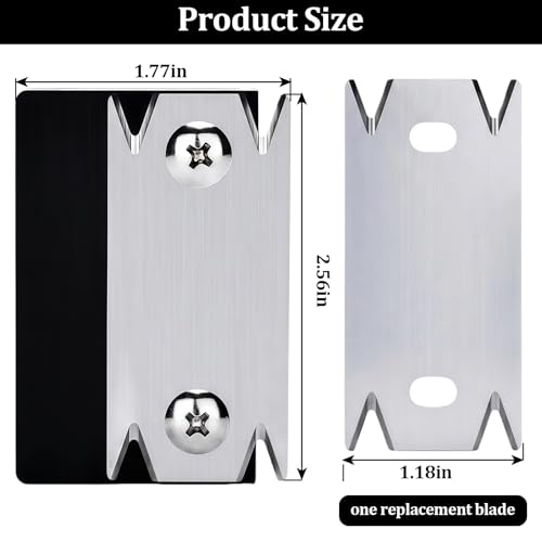 Edge Banding Trimmer,Blade Veneer Edge Trimmer with 1 Replacement Blade for Woodworking,Hand Planer Edge Bander for Burrs,Edge Corner Planer,Wood Chamfering Fillet Scraper - size: 1 pcs with 1 blade