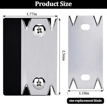 Edge Banding Trimmer,Blade Veneer Edge Trimmer with 1 Replacement Blade for Woodworking,Hand Planer Edge Bander for Burrs,Edge Corner Planer,Wood Chamfering Fillet Scraper - size: 1 pcs with 1 blade