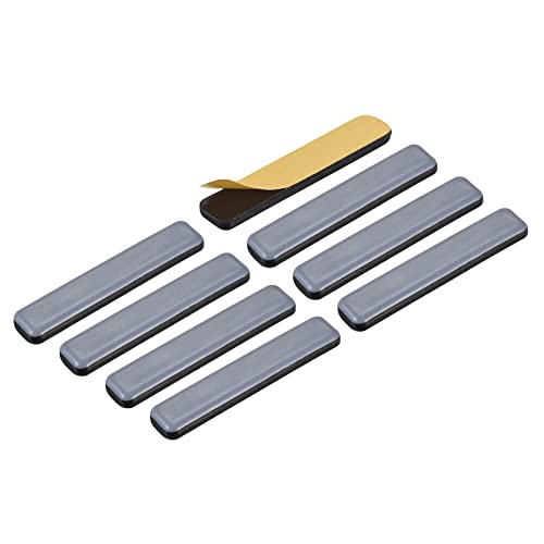 METALLIXITY PTFE Furniture Slider Gliders (75x15mm) 8Pcs, Rectangle Self-Adhesive Floor Protector Pads - for Furniture Carpets - size: 75x15mm