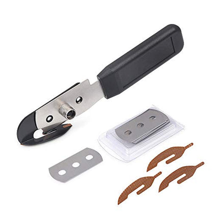 Gomake Vinyl Backing Cutter Bodyguard Vinyl Wrap Cutting Knife, Hidden Blade Wrap Cutter for Car Tinting and Backing Paper with 10 Extra Blades and 3 PTFE Stickers - color: Single Knife