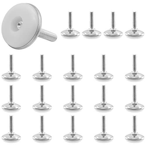 20Pcs M6 Thread Furniture Levelers M6 Table Leveling Feet Adjustable Leveler Feet Screw On Furniture Glide Leveling for Chairs, Table, Cabinets, M6 x 25mm Thread Rod - size: M6 x 25mm, 20Pcs