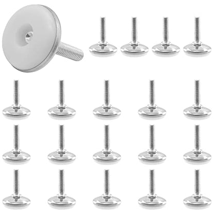 20Pcs M6 Thread Furniture Levelers M6 Table Leveling Feet Adjustable Leveler Feet Screw On Furniture Glide Leveling for Chairs, Table, Cabinets, M6 x 25mm Thread Rod - size: M6 x 25mm, 20Pcs