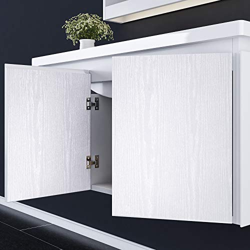 Yenhome 24"X393" White Wood Contact Paper for Countertops Wood Grain Contact Paper Peel and Stick Countertops Cover Wood White Contact Paper Self Adhesive Wood Wallpaper for Kitchen Cabinet Vinyl Wrap - size: 24" x 393"