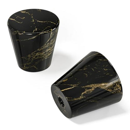 homdiy 10 Pack Black Gold Speckled Cabinet Knobs Dresser Knobs - color: Black Gold Speckled