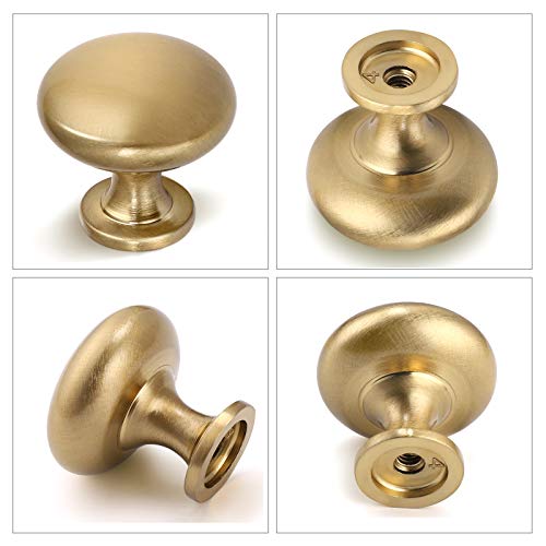 Brass Cabinet Knobs,Brushed Gold Drawer Knobs,15 Pack - color: Warm Gold