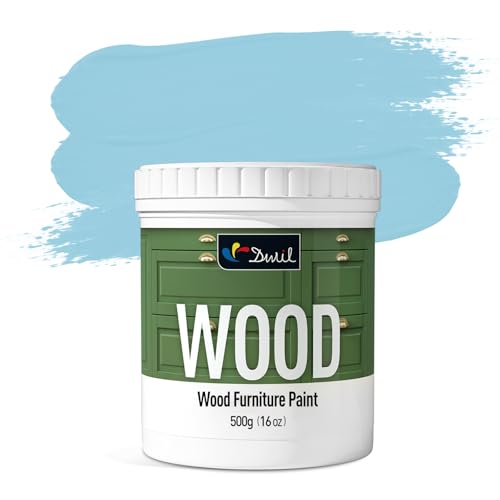 DWIL Matte Finish Furniture Paint - 16 Oz Wood Paint for Cabinets, Doors, Tables, and Dressers Refinishing - Water-Based, Non-Toxic & Odorless, Easy to Apply(Crystal Blue)-Without Tools - color: Crystal Blue, size: 16 Ounce (Pack of 1)