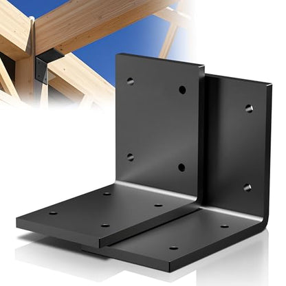 2 Pcs 6x6 Post to Beam Corner Brackets for Wood,Thickness 6mm