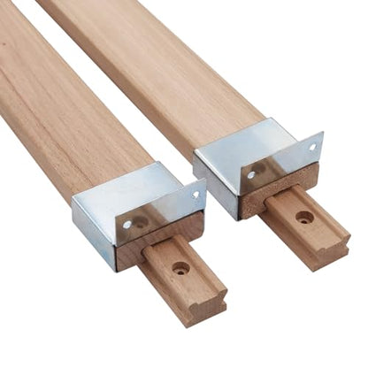 Wooden Drawer Slides 16 Inches Classic Wood Center Guide Track with Slide Glides (1 pcs) - size: 1 Piece