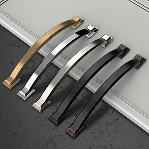 Asidrama 10 Pack 5 Inch(128mm) Matte Black Kitchen Cabinet Handles, Cabinet Pulls Kitchen Cabinet Hardware for Cupboard Drawer Pulls - color: Matte Black, size: 5" Hole Center(128mm), style: 10 Pack