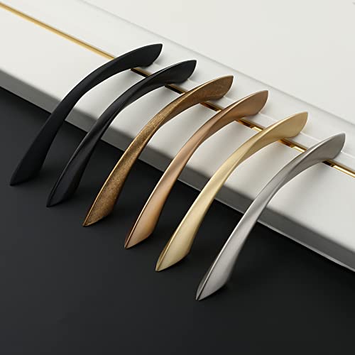 Amerdeco 10 Pack Brushed Satin Nickel 5 Inch(128mm) Hole Centers Kitchen Arch Twisted Cabinet Pulls Cabinet Hardware Kitchen Handles for Cabinets Cupboard Handles Drawer Pulls ZH0048 - color: Brushed Satin Nickel, size: 5"/128MM Hole Center
