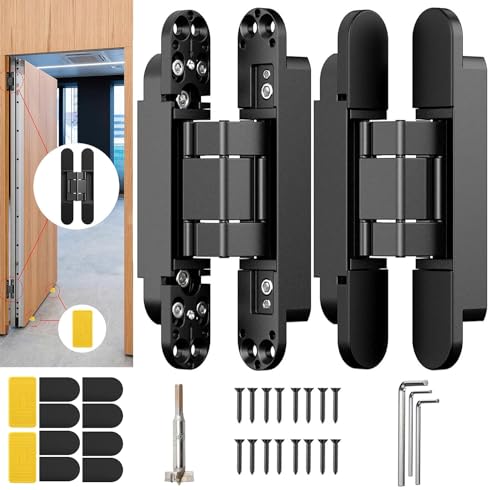 7" Hidden Door Hinge/Concealed Hinges,Invisible Hinges - color: Black, size: 7 inches
