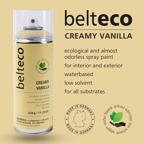 Creamy Vanilla Spray Paint | Water-based Cream Spray Paint - color: Creamy Vanilla, size: 11.29 Ounce (Pack of 1)