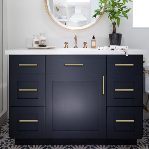 Brushed Gold Cabinet Handles Kitchen Pulls 10 Inch 12 Pack - color: Matte Gold, size: 10 Inch Hole Center