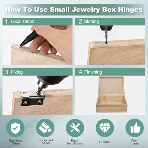 Mini Hinges Miniature Folding Butt Hinges Small Cabinet Folding Craft Hinge