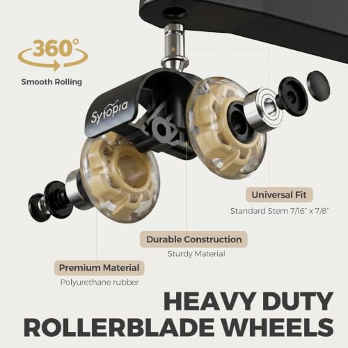 Office Chair Wheels 2" Desk Chair Caster Wheels Smooth Roller Style Quiet for Carpet and Hardwood Floors Universal Fit 11x22 mm Set of 5 Yellow - color: Yellow-Roller-2 Inch
