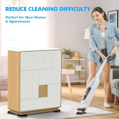 8-Pack Furniture Movers Sliders for Carpet & Hardwood Floors, Save 80% Effort Safely and Easily, The Glide Tool Set for Heavy Furniture and Appliances, Reusable Moving Pads (8 Plastic 4.75" Sliders) - size: 8 Plastic 4.75" Sliders