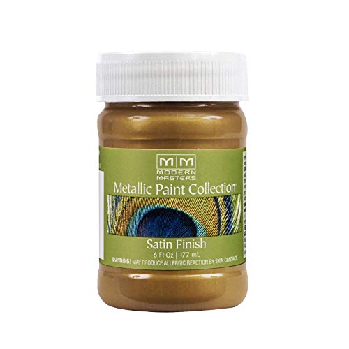 Modern Masters Satin Brass Metallic Paint - color: Satin Brass, size: 6 Fl Oz (Pack of 1)