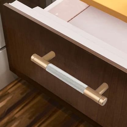 12 Pack 3 3/4 Inch 96 mm Bronze and Nickel Barrel Cabinet Pulls Cupboard Aluminum Handles Drawer Pull Cabinet Handles - color: Bronze and Nickel, size: 3 3/4 Inch