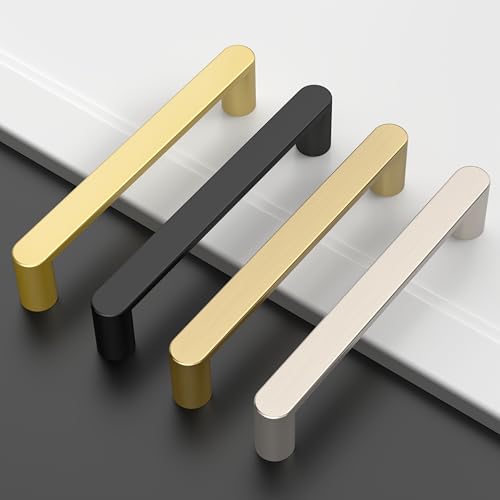 Amerdeco 10 Pack ZH0005MGP Brushed Gold Cabinet Pulls 5" - color: Brushed Gold, size: 5" hole center