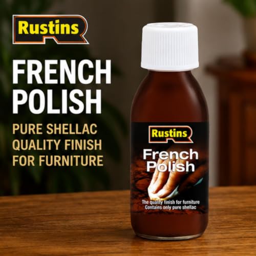 Rustins French Polish Pure Shellac Quality Finish for Furniture 125ml | 4.2 Fl. Oz. - size: 125ml