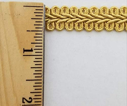 1/2" Chinese French Braid Gimp Trimming - 10 Continuous Yards - Many Colors! (Mustard) - color: Mustard