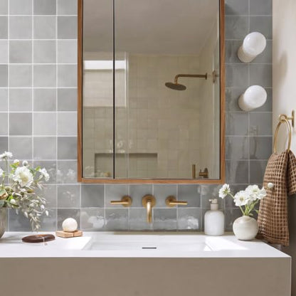 Commomy Thicker Peel and Stick Tiles 10 pcs of 12" x 12" Grey - color: Glossy Gradient Grey & Thicker Design