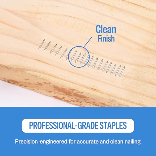 meite 71/10 22 Gauge 304 Stainless Steel Upholstery Staples, 3/8-Inch Crown with 3/8-Inch Leg Length, Heavy Duty Staples for Construction, Furniture, Crafts & DIY Projects (5 Boxes) - size: 3/8" (10 mm), style: 5 Boxes
