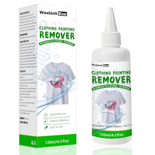 Heat Transfer Vinyl Remover for Fabrics, Powerful Adhesive Removal, Vinyl Remover for Heat Transfer, Quick Removal with No Residue — 120 ML