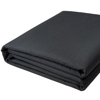 LaSilk- Premium Upholstery Fabric by the Yard, 57" Wide Thicken Faux Linen Fabric for Couch, Sofa, Chair, Pillow Cover (Black, 1 Yard) - color: Black, size: 1 yard