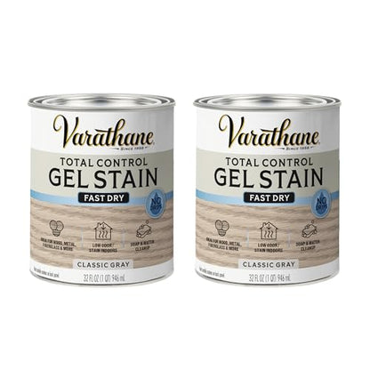 Varathane Total Control Gel Stain - color: Classic Gray, size: Quart (Pack of 2)