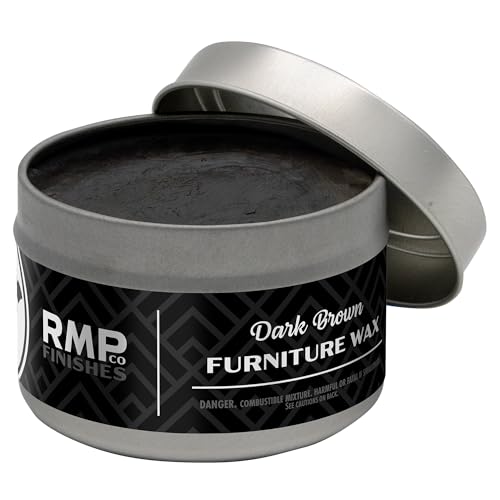 RMP Finishes Furniture Wax Sealant for Painted Furniture, Paint Sealer Topcoat for Cabinets, Unfinished Wood Decor, Beeswax, Dark Brown, 4 oz. - color: Dark Brown, size: 4 Ounce