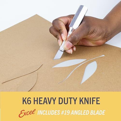 Excel Blades K6 Heavy Duty Metal Craft Knife, Hexagonal Aluminum Handle