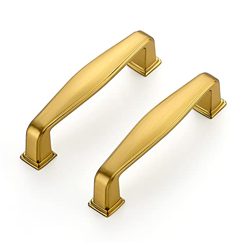 Ravinte Gold Cabinet Handles Solid Cabinet Pulls, 3 Inch CC, 30 Pack - color: Brushed Brass