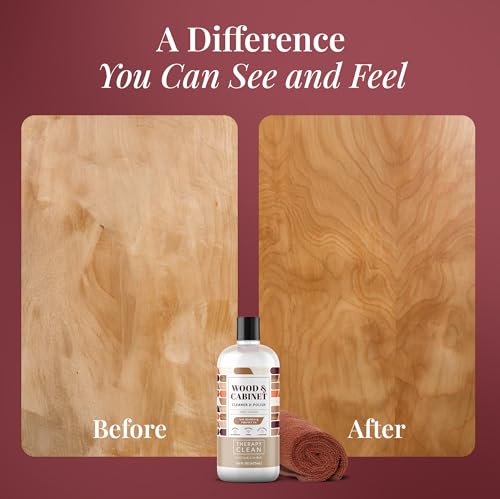 Therapy Wood Cleaner & Polish 16 oz. (2-Pack with Microfiber Cloth) - Wood Cabinet and Table Cleaner - Conditioner - Almond Scent - style: Wood Polish (Pack of 2 with Microfiber)