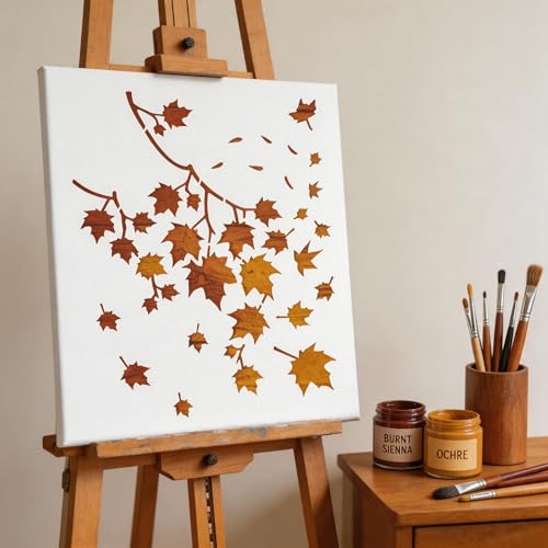 TIAMECH A4 Reusable Maple Leaf Stencil for Painting - style: Maple Leaf