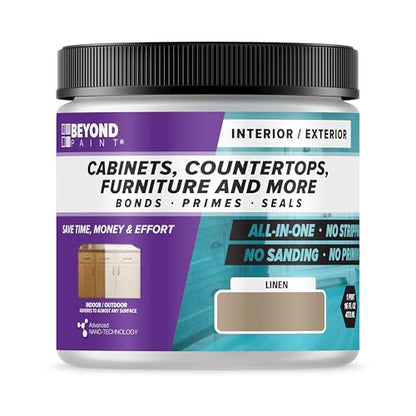 Beyond Paint Counter Top Paint - Pint - No Stripping No Sanding No Priming, Khaki - color: Linen