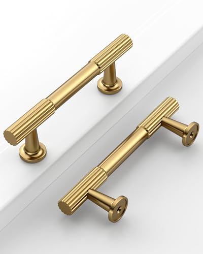 Champagne Bronze Cabinet Handles Kitchen Pulls 3 Inch 10 Pack - color: Champagne Bronze, size: Handle - 3"/76MM Hole Center
