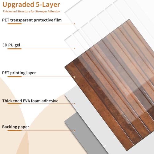 WOWSTAR 10-Sheet Thickened Peel and Stick Backsplash for Kitchen, Back Splashes Stick on Tile, Waterproof Wall Tiles, Terracotta - color: Terracotta