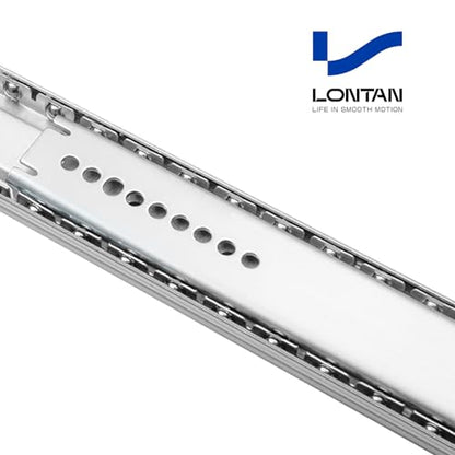 LONTAN 1 Pcs Center Mount Drawer Slides 16 Inch Bottom Mount Drawer Rails - size: 16 Inch