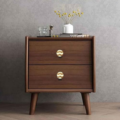 Perilla Home Set of 6 Decorative Round Shape Acrylic and Wood Knobs - for Room Kitchen Cabinet,Hardware, Cupboard, Door, Dresser Pulls Handles - (Brown & White) - style: Brown and white