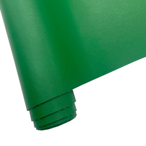 Soft Smooth Faux Leather Fabric Solid Color Vegan Synthetic Imitation Leather Fabric 16" x 54” Large Size for Upholstery Crafts, DIY Sewings, Earrings Bows Wallets Making (Green) - color: Green