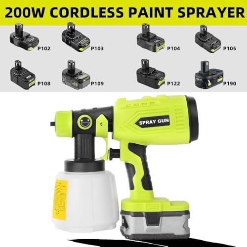 Cordless HVLP Paint Sprayer for Ryobi 18V Battery(Tool Only)