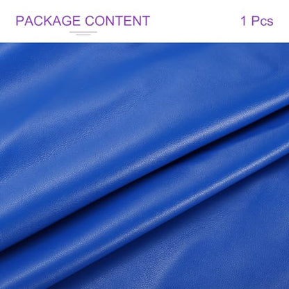 DMiotech 1 Pack 14 Inch x 53 Inch Faux Leather Sheet Furniture Cover Napa Skin Blue PU Leather Roll for Handmade DIY Craft Projects - color: Blue